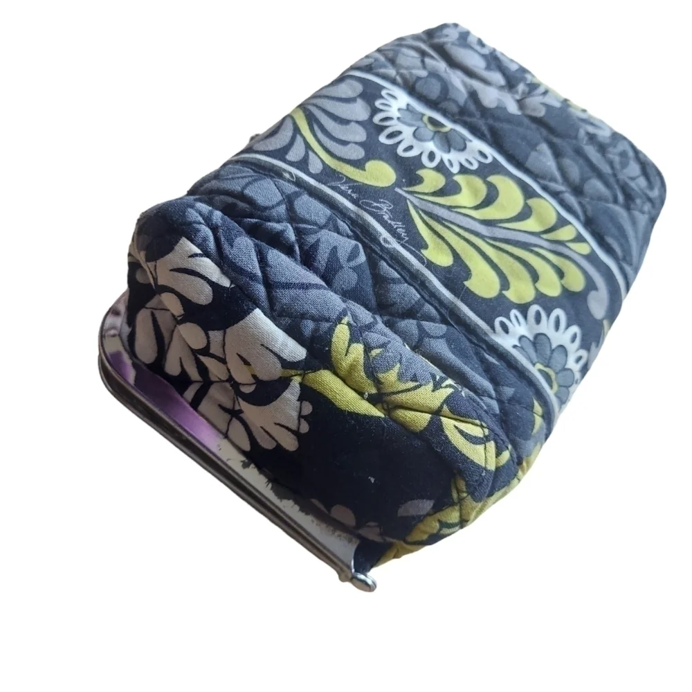 VERA Bradley black and lime‎ green wallet